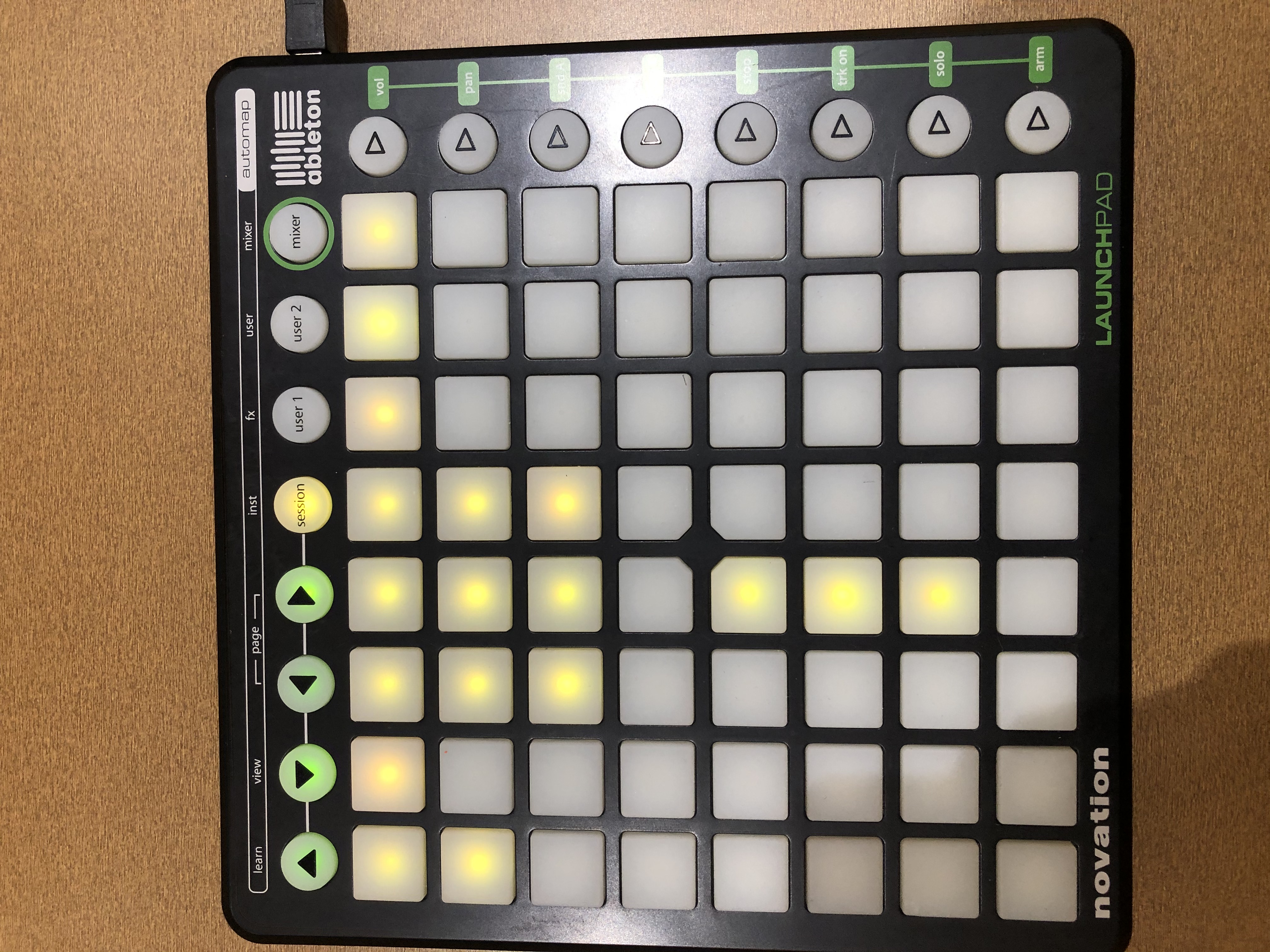 Launchpad when connected to Ableton